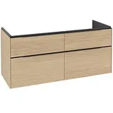 Villeroy & Boch Villeroy und Boch Subway 3.0 Waschtisch-Unterschrank C60201VJ 127,2x57,6x47,8cm, ohne LED/Griff Volcano black, nordic oak