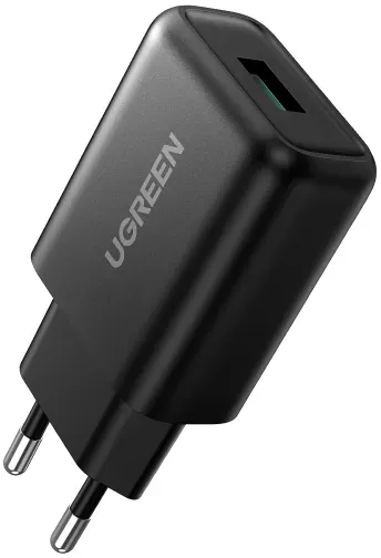 Ugreen 70273 Ladegerät für Mobilgeräte Smartphone Schwarz USB Schnellladung Drinnen