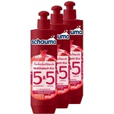 SCHAUMA 5&5 Farbschützende Multitalent-Kur (3x 300 ml), Haarmaske repariert das Haar intensiv, Haarkur für Farbschutz & Splissversiegelung, für coloriertes, getöntes oder gesträhntes Haar