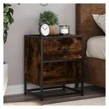 vidaXL Nachttische 2 Stk. Räuchereiche 40x31x50 cm Holzwerkstoff