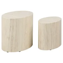 VCM Mice Couchtisch Satz von 2 Stück beige.