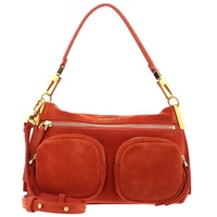 Coccinelle Hyle Suede Handbag Tangerine