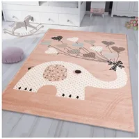 Vimoda Kinderteppiche Herzen mit Ballons Elefant | Kinderteppich für