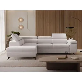 GRAINGOLD Eckcouch Polyester 4-Sitzer Grau