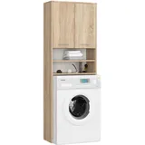 abamihome Akord Fin Badschrank Sonoma-eiche 64 cm, Waschküche, Waschmaschinenschrank
