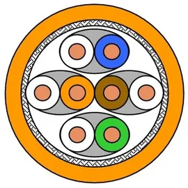 Draka Comteq (DNT) UC900 HS23 Kat.7 orange 4P S/FTP AWG23 60011603-Eca-T500