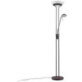 Lindby LED Stehlampe, Deckenfluter dimmbar verstellbarer Lesearm Standleuchte Metall rostfarben Standlampe Wohnzimmerlampe Leselampe