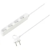Sygonix SY-5806878 Steckdosenleiste 4fach Weiß Eurostecker 1 St.