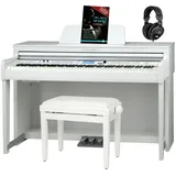 Classic Cantabile DP-A 610 E-Piano Weiß matt Set inkl. Bank, Kopfhörer und Schule)