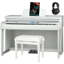 Classic Cantabile DP-A 610 E-Piano Weiß matt Set inkl. Bank, Kopfhörer und Schule)