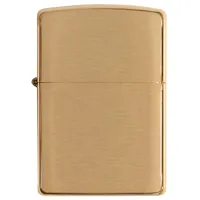 Zippo Sturmfeuerzeug - Brushed Brass, Base Model - Nachfüllbar - Wiederverwendbar - Windfestes Design - Geschenkbox - Made in USA