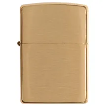 Zippo Sturmfeuerzeug - Brushed Brass, Base Model - Nachfüllbar - Wiederverwendbar - Windfestes Design - Geschenkbox - Made in USA