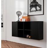 Hammel Furniture Sideboard Mistral Kubus, mit Türen, Wandmontage/stehend, Breite: 136 cm schwarz