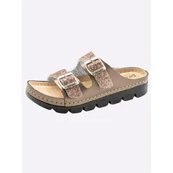 Hausschuh, Damen, Gr. 38, rosa (rose), Rindsleder, modisch, Schuhe