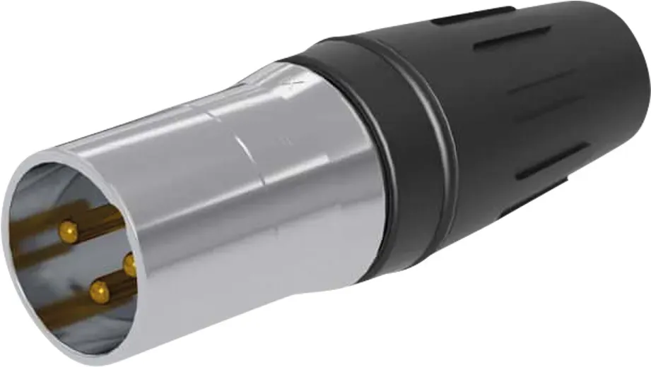 SEETRONIC XLR 3P Connector - male Goldkontakte - Gehäuse aus Edelstahl