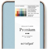 SCHLAFGUT Premium Baumwolle 180 x 200 - 200 x 220 cm blue light