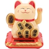 FTVOGUE Glückskatze Winkekatze Feng Shui Nette Winken Geld Katze Glück Fortune Begrüßung Katzen Home Display Auto Decor Dekoration(Golden)