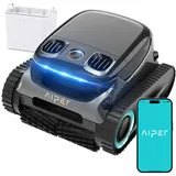 AIPER Scuba S1 Pro Poolroboter Boden und Wand mit Horizontaler Wasserlinienreinigung, Intelligenter Navigation, 180 Minuten Batterielaufzeit, Poolsauger Ideal für Eingelassene Pools bis zu 200m2