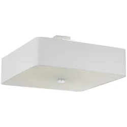 Deckenleuchte Deckenlampe Glas Weiß Stahl Stoff Wohnzimmer Schlafzimmer Küche