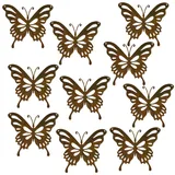 Rostikal 10er Set Schmetterlinge 12 x 12 cm Edelrost Gartendeko Rost Deko Fenster zum Hängen