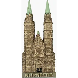 Kühlschrankmagnet Souvenir – St. Lorenz Kirche Motiv, detailreicher 3D Magnet – Reiseandenken Mitbringsel & Geschenkidee - Nürnberg