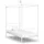 vidaXL Himmelbett 90 x 200 cm Weiß