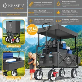 Kesser GT9000 Bollerwagen Anthrazit