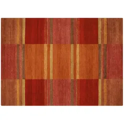 Handgeknüpfter Naturteppich  Sensation Silk Soya , rot , Wolle , Maße (cm): B: 140