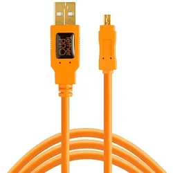 Tether Tools CU8015-ORG USB Kabel 4,6 m USB 2.0 USB A Mini-USB B Orange