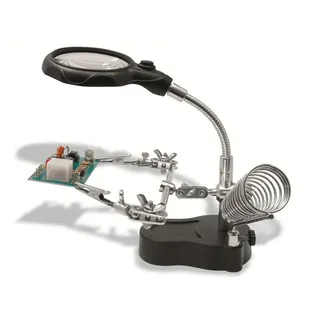 Donau Elektronik - Platinenhalter, mit Led-licht Und Lupe