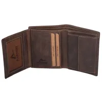 glücksnugget Echtleder Kombibörse-HUNTER Unisex Geldbörse braun