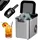 Tronitechnik TroniTechnik® Eiswürfelmaschine Eiswürfelbereiter aus Edelstahl , Ice Maker, 12kg/24h, 2,2 Liter Wassertank, 2 Größen, Selbstreinigung