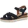 TAMARIS Damen Plateau Sandalen Leder Sommer; NAVY/blau; 37 EU