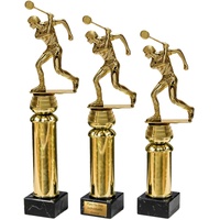 eberin · Squash Pokal · Squash Herren · Squash-Spieler auf Goldsäule/Marmor schwarz · Auszeichnung · Pokal · in 3 Größen erhältlich · mit oder ohne Gravur · (Größe: 27,5cm)