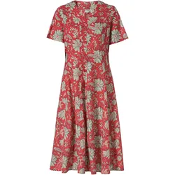Baumwoll-Kleid, Druck koralle, 48