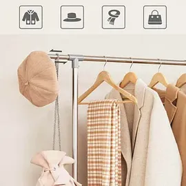 Songmics LLR401 Kleiderständer 101,0-166,0 x 113,0-180,0 grau