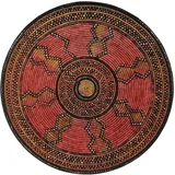 benuta Nest Outdoorteppich, Rot, Textil, Rund, 160x160 cm, Oeko-Tex® Standard 100, wasserabweisend, Teppiche & Böden, Teppiche, Outdoorteppiche