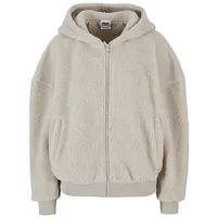 URBAN CLASSICS Oversized Sherpa Reißverschlusspullover Wet Sand S