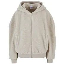URBAN CLASSICS Oversized Sherpa Reißverschlusspullover Wet Sand S