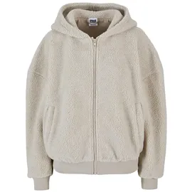 URBAN CLASSICS Oversized Sherpa Reißverschlusspullover Wet Sand S