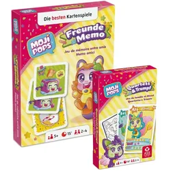 MojiPops - Spiele 2er Set - Freunde Memo + Quartett