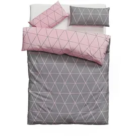 OTTO home Balsby Renforcé Rosa 155 x 220 cm + 40 x 80 cm