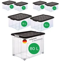 Novatool Novaliv Aufbewahrungsbox 1x80 L + 2x 15L + 4x 5L 7-tlg. anthrazit