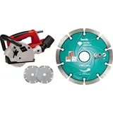 Einhell Mauernutfräse TC-MA 1300 (1320 W, Leerlaufdrehzahl 9.000 min-1, max. Nutbreite 26 mm, max. Nuttiefe 30 mm, Spindelarretierung, inkl. 3 Trennscheiben Ø 125 mm)