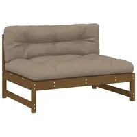 vidaXL Mittelsofa 120x80 cm Honigbraun