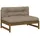 vidaXL Mittelsofa 120x80 cm Honigbraun