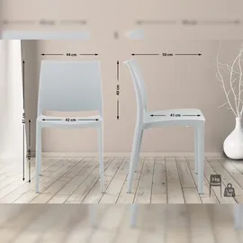 CLP Gartenstuhl Maya 44 x 44 x 81 cm grau