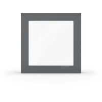 Fenster Basaltgrau, Kunststoff, Kömmerling 70 AD, Basaltgrau ähnlich RAL 7012, 510 x 510 mm, individuell online konfigurieren