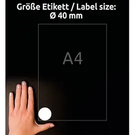 Avery Zweckform Universaletiketten L3415-10 Weiß 40,0 x 40,0 mm 10 Blatt 240 St.