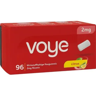 fertin pharma a/s Voye Citrus 2 mg Wirkstoffhaltige Kaugummis mit Nikotin 96 St.